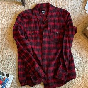 HUF Size XL Red/Black Flannel